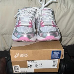 ASICS White and Pink Sneakers